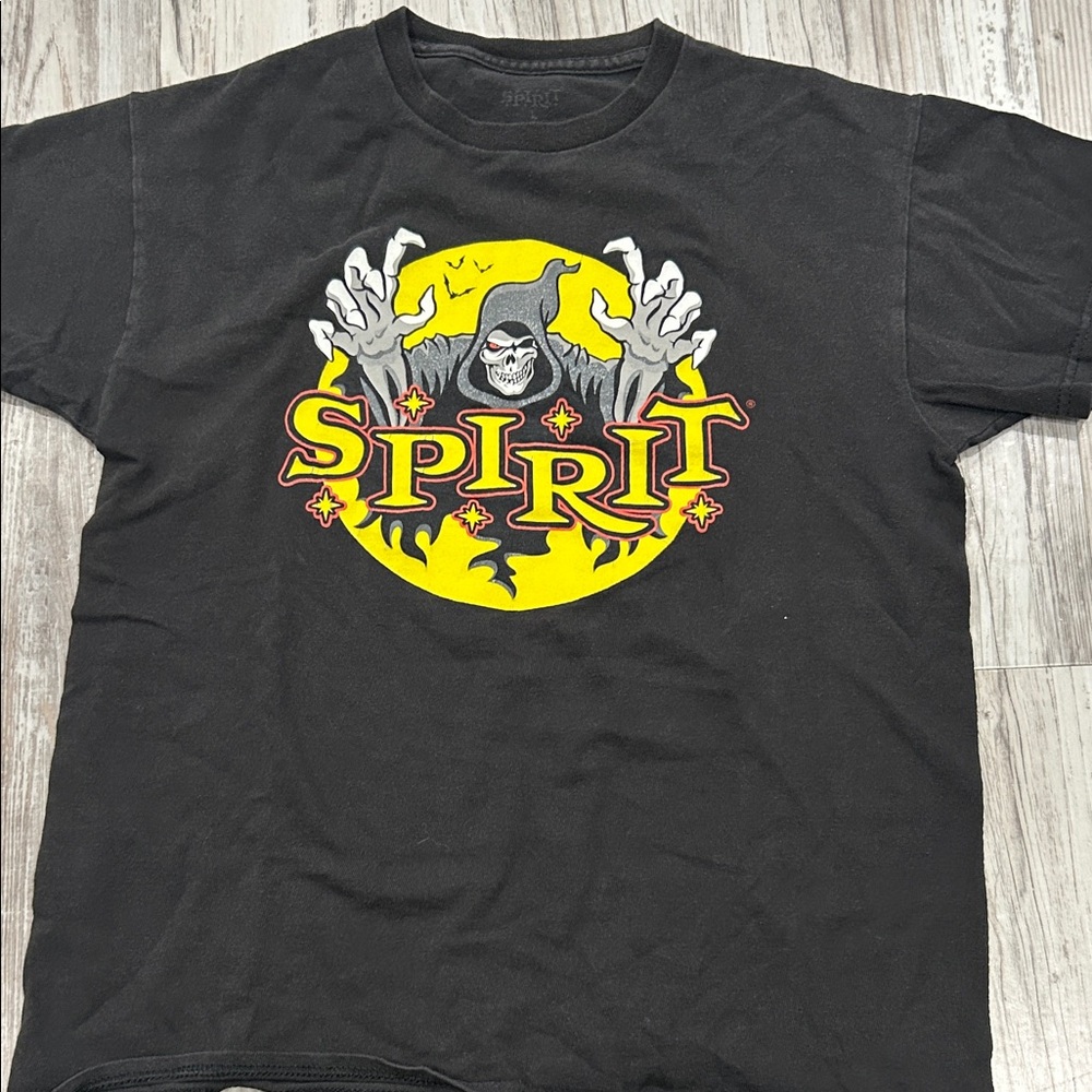 Spirit Black Tee with Yellow Graphic